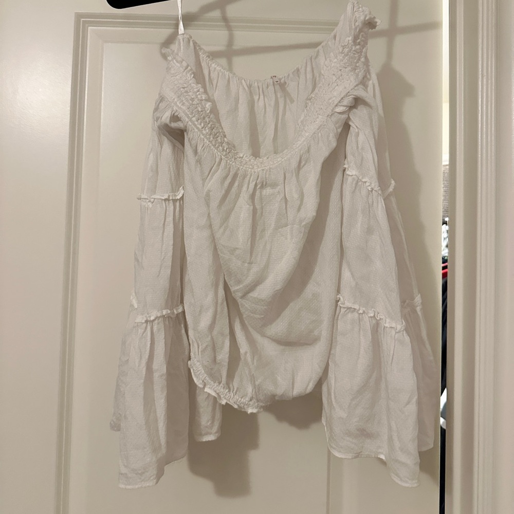 Free People White Off the Shoulder Top